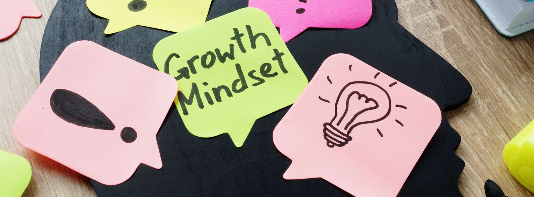 Growth mindset on sitcky notes
